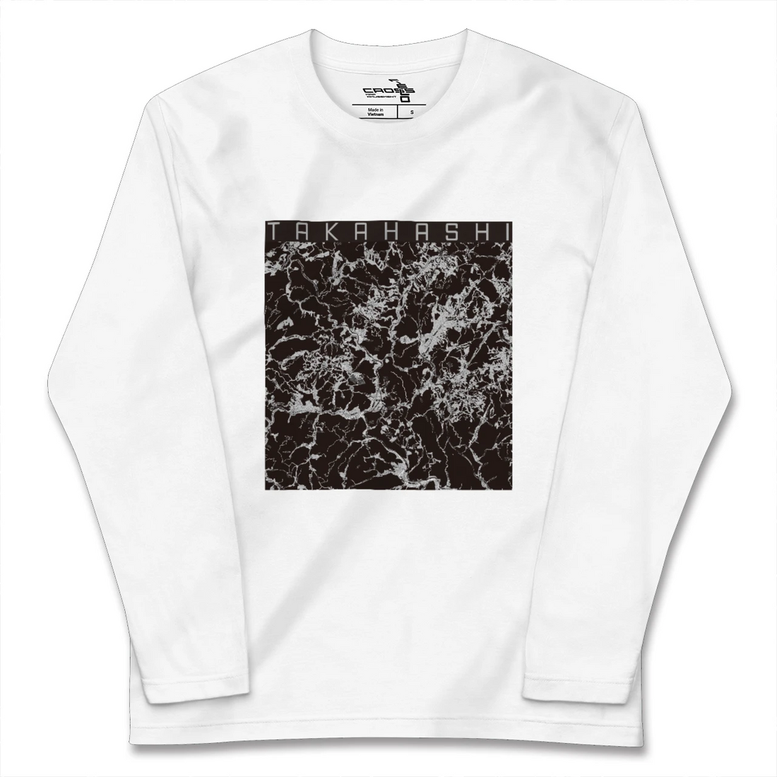 【高梁(岡山県)】地図柄ロングスリーブTシャツ