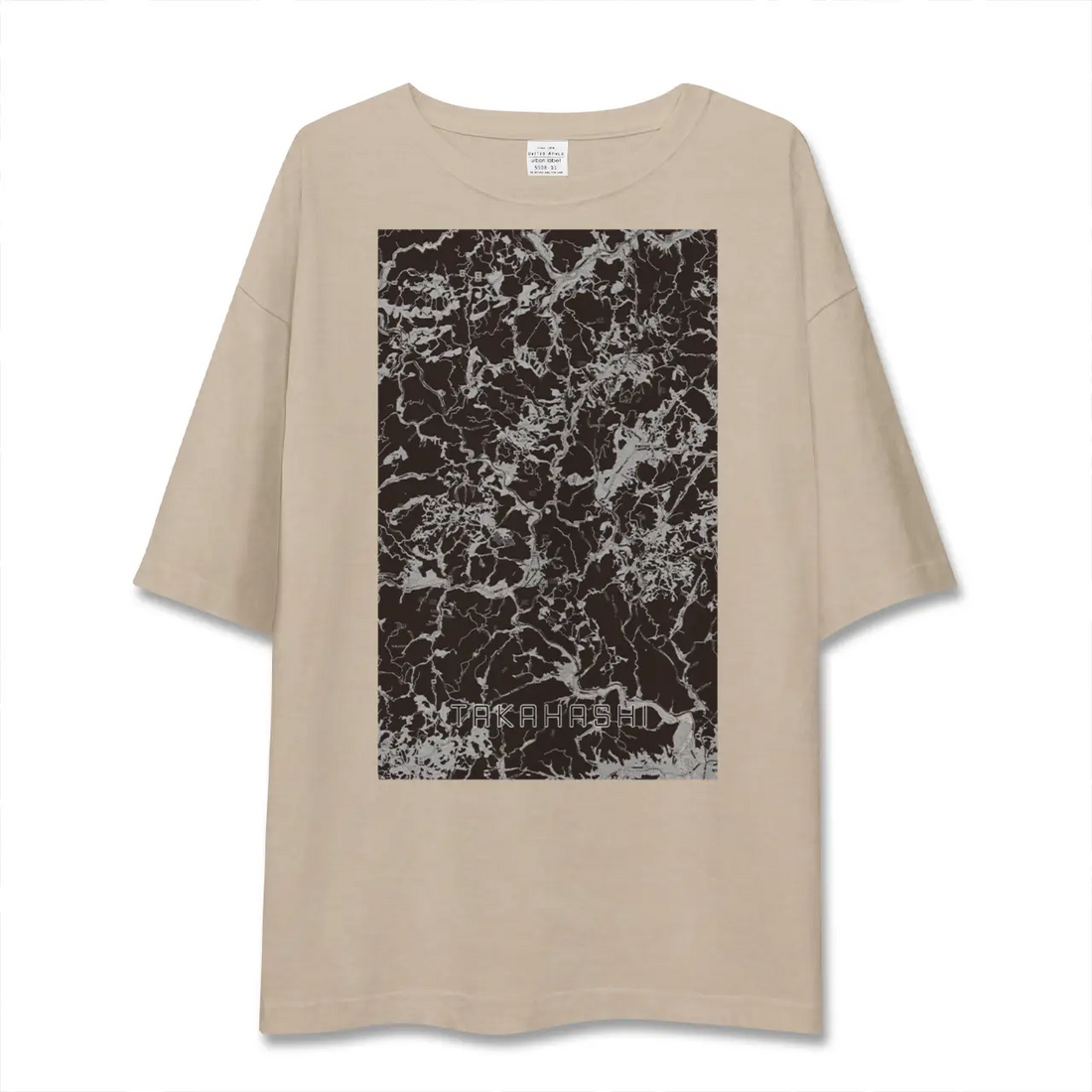 【高梁（岡山県）】地図柄ビッグシルエットTシャツ