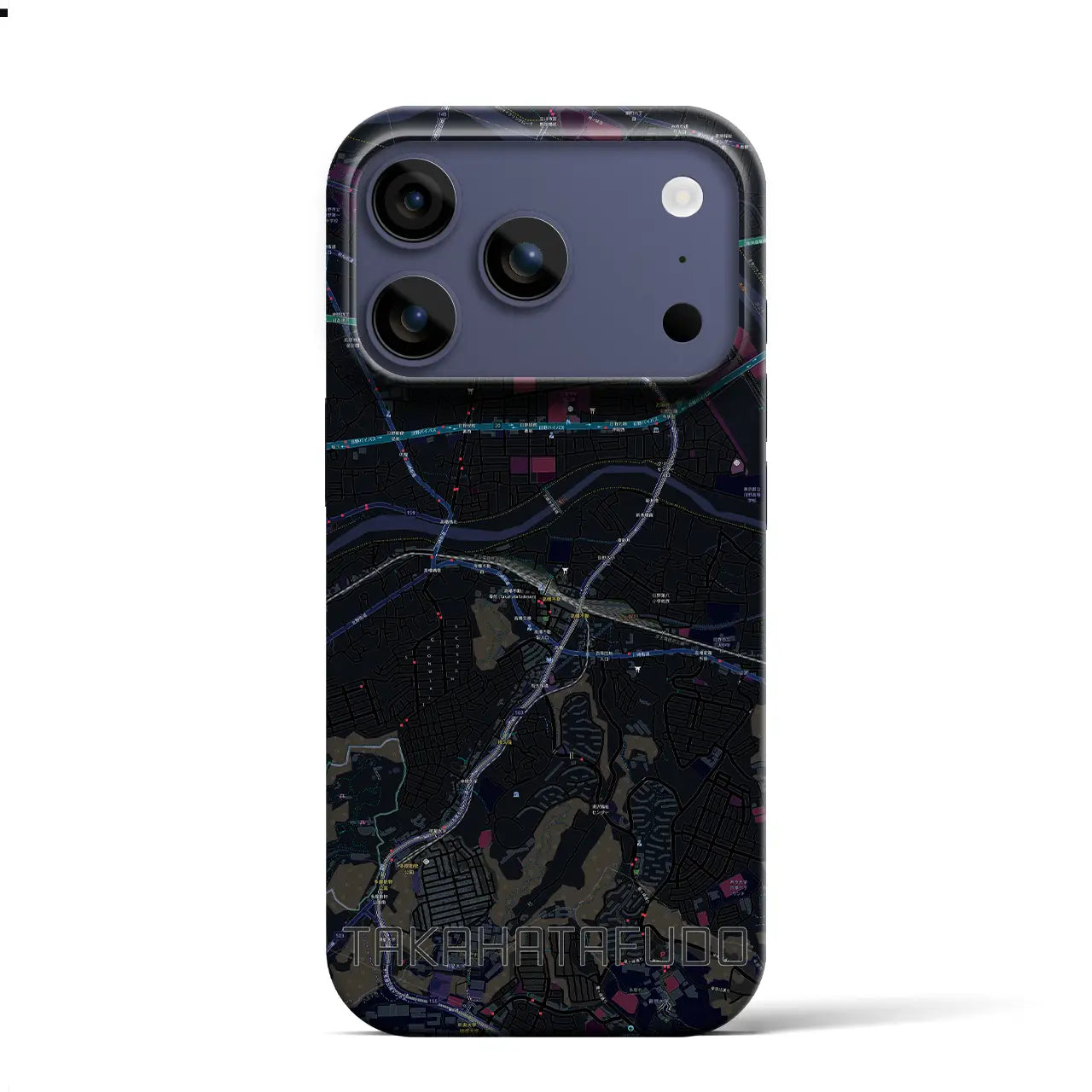 【高幡不動（東京都）】地図柄iPhoneケース（バックカバータイプ）