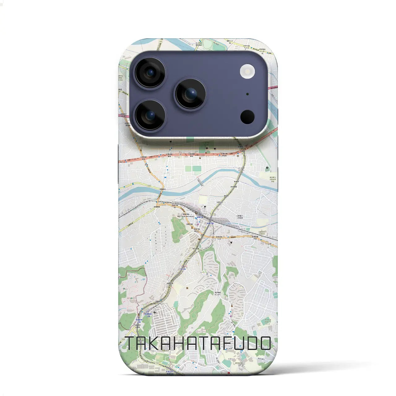 【高幡不動（東京都）】地図柄iPhoneケース（バックカバータイプ）