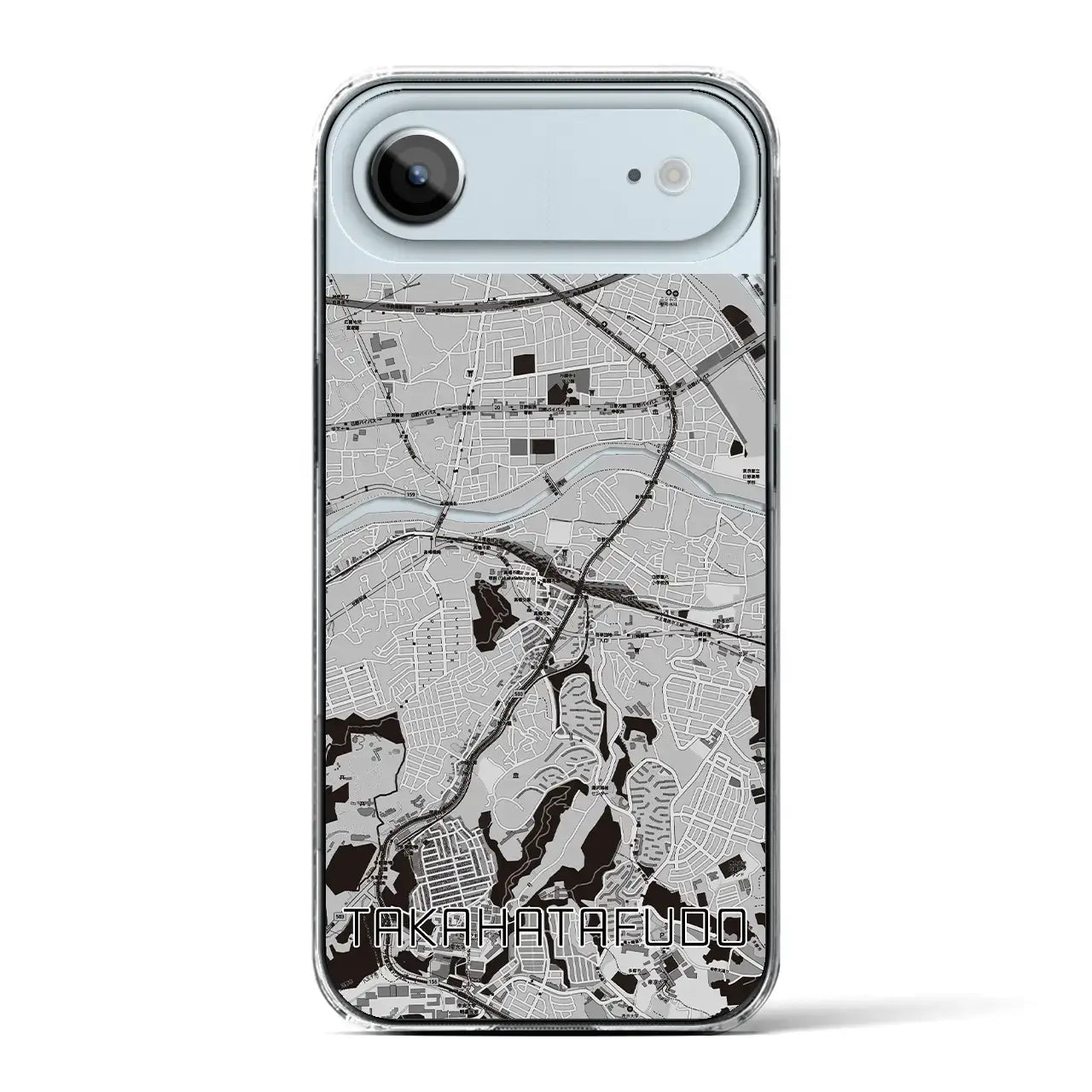 【高幡不動（東京都）】地図柄iPhoneケース（クリアタイプ）