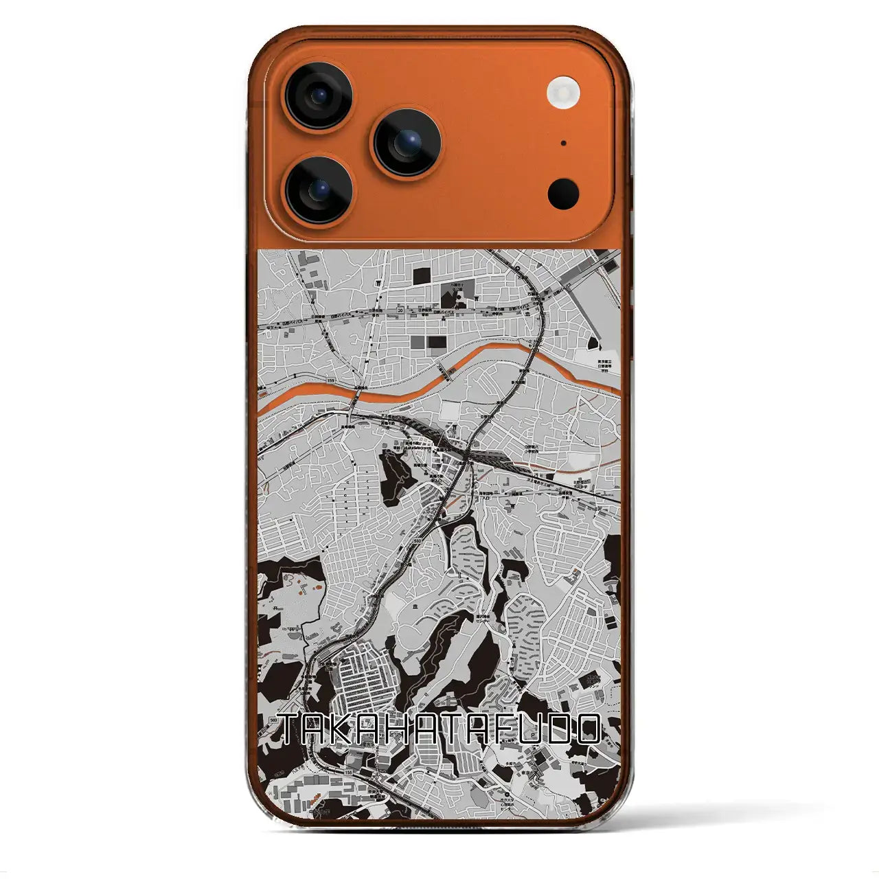 【高幡不動（東京都）】地図柄iPhoneケース（クリアタイプ）