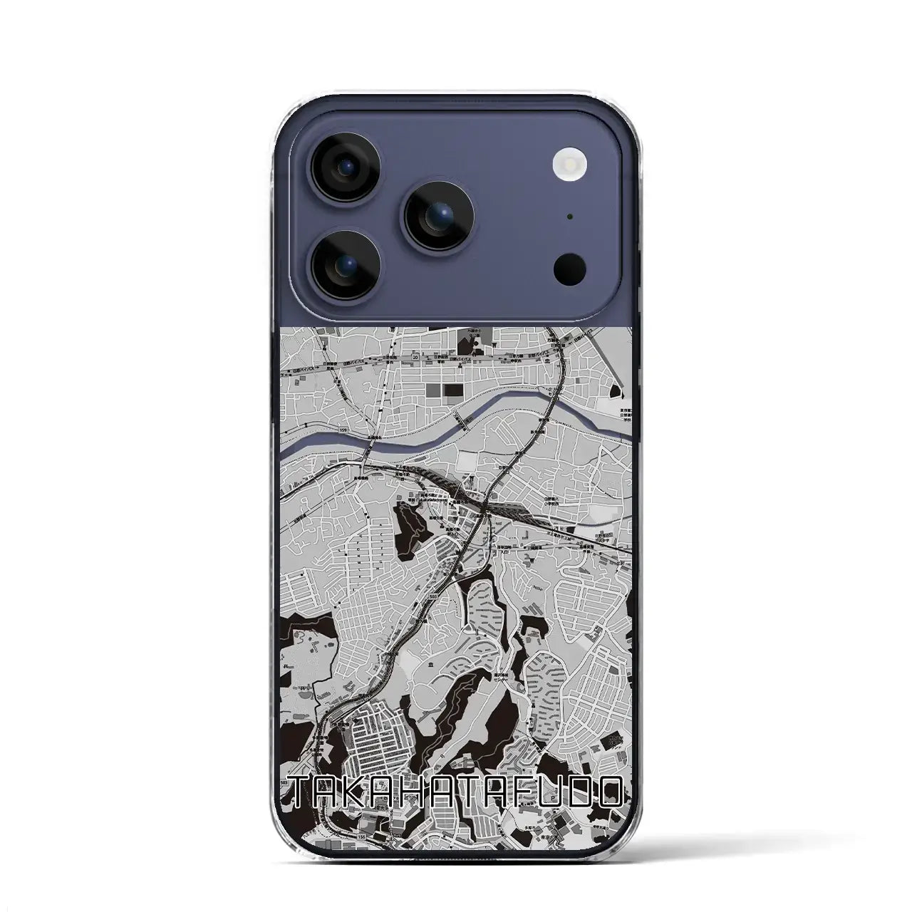 【高幡不動（東京都）】地図柄iPhoneケース（クリアタイプ）