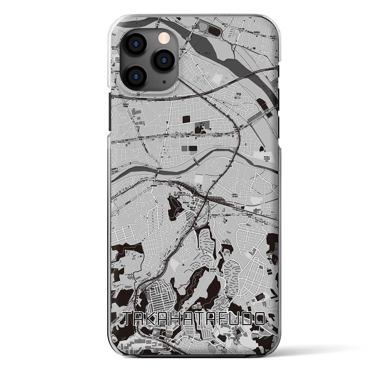 【高幡不動（東京都）】地図柄iPhoneケース（クリアタイプ）