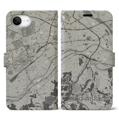 【高幡不動（東京都）】地図柄iPhoneケース（手帳タイプ）