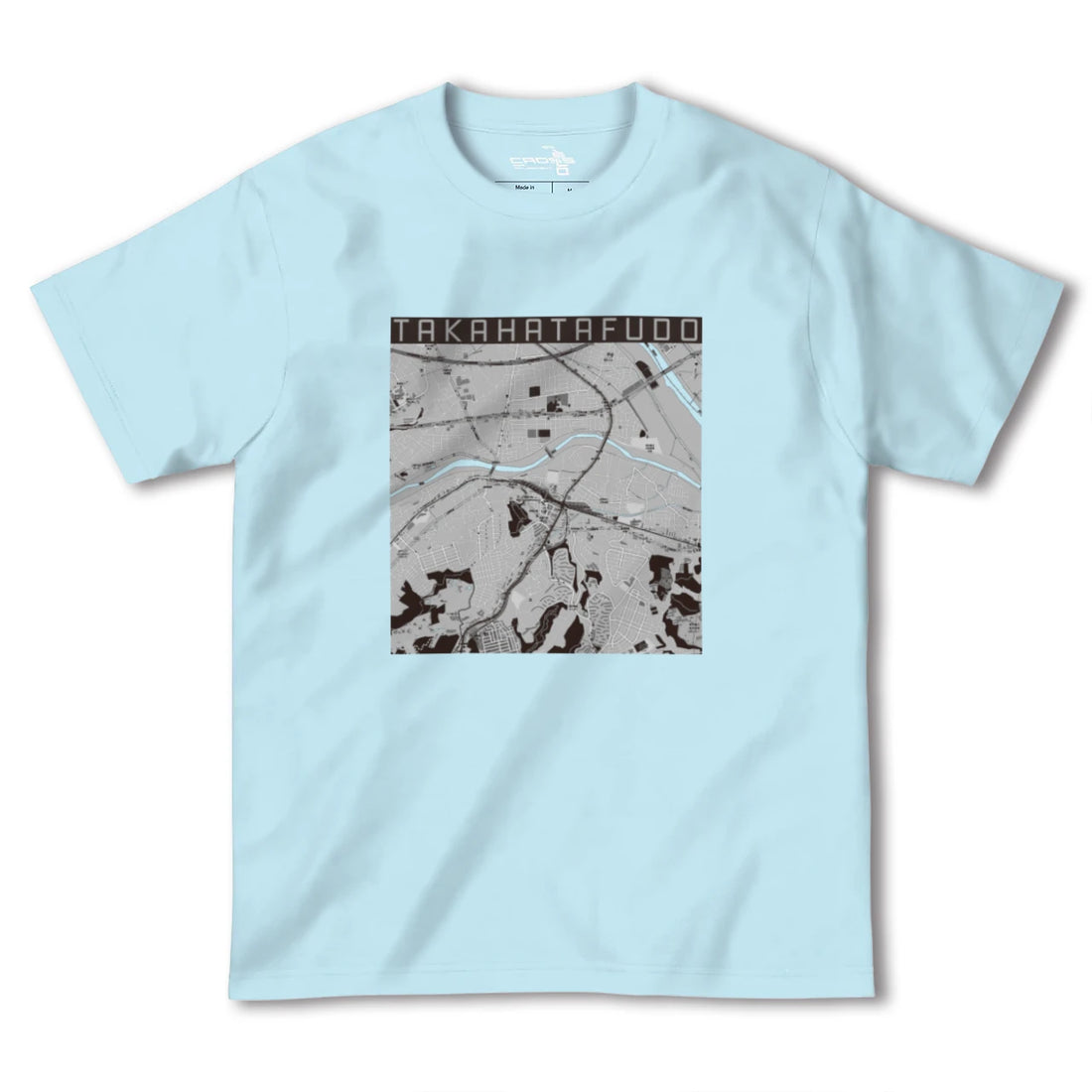 【高幡不動(東京都)】地図柄ヘビーウェイトTシャツ