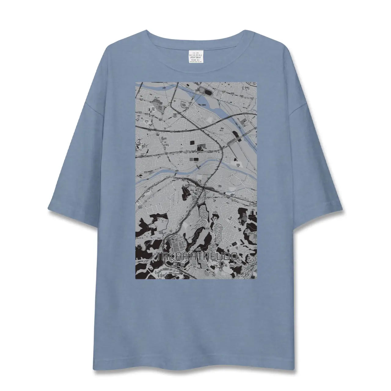 【高幡不動（東京都）】地図柄ビッグシルエットTシャツ