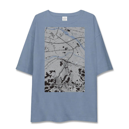 【高幡不動（東京都）】地図柄ビッグシルエットTシャツ