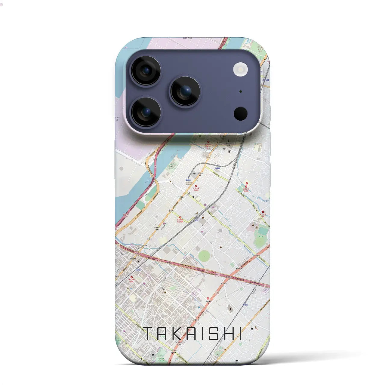 【高石（大阪府）】地図柄iPhoneケース（バックカバータイプ）