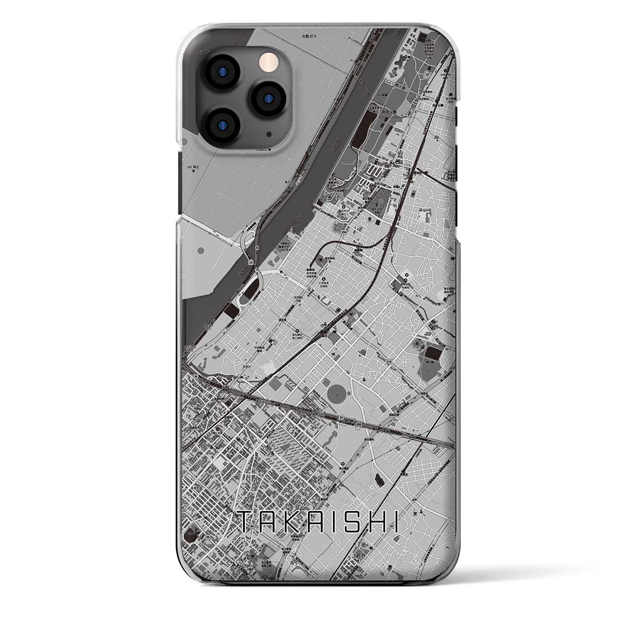 【高石（大阪府）】地図柄iPhoneケース（クリアタイプ）