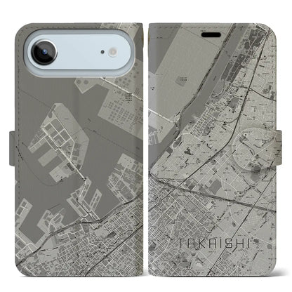 【高石（大阪府）】地図柄iPhoneケース（手帳タイプ）