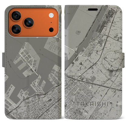 【高石（大阪府）】地図柄iPhoneケース（手帳タイプ）