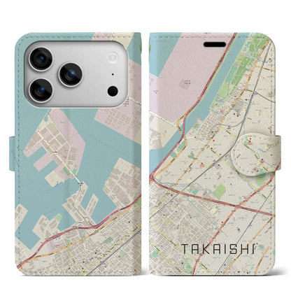 【高石（大阪府）】地図柄iPhoneケース（手帳タイプ）