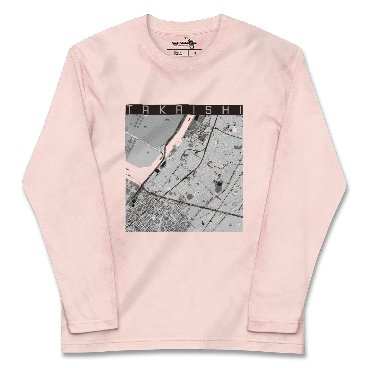 【高石（大阪府）】地図柄ロングスリーブTシャツ