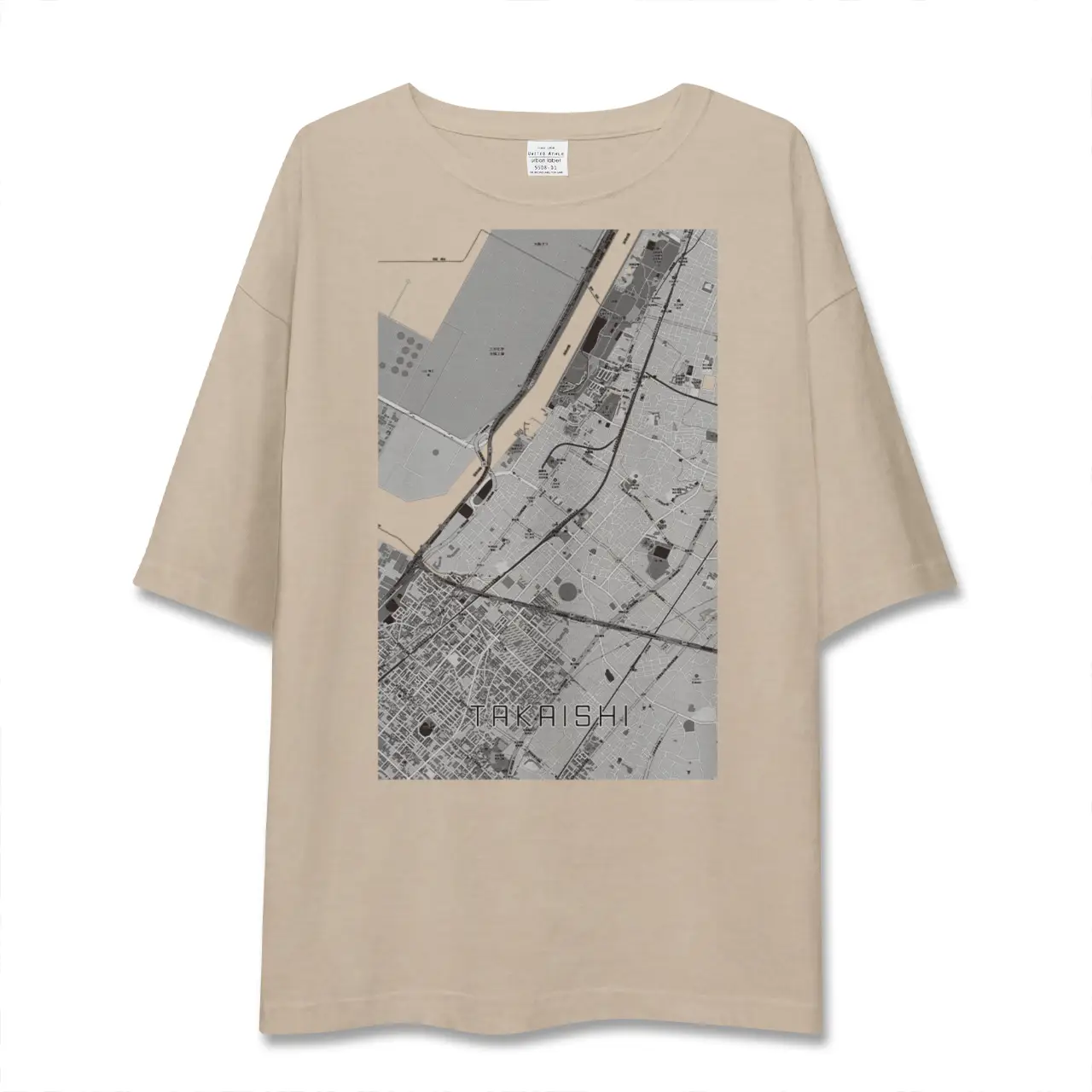 【高石（大阪府）】地図柄ビッグシルエットTシャツ