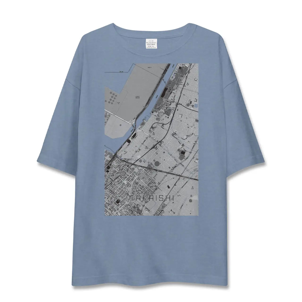 【高石（大阪府）】地図柄ビッグシルエットTシャツ