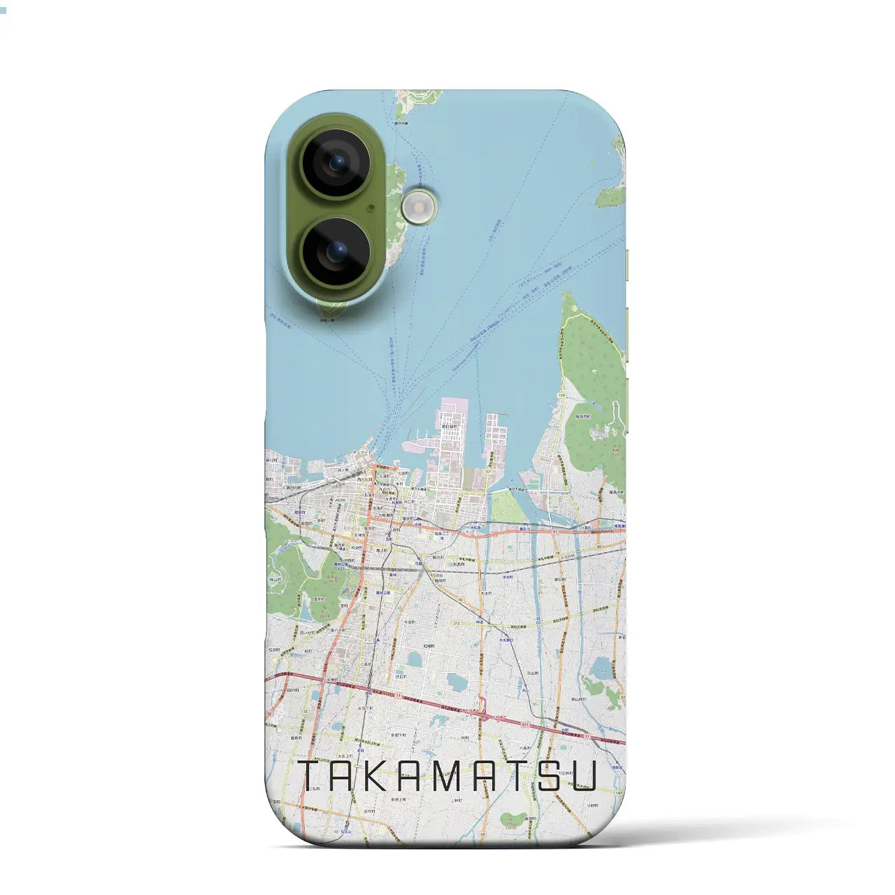 【高松（香川県）】地図柄iPhoneケース（バックカバータイプ）