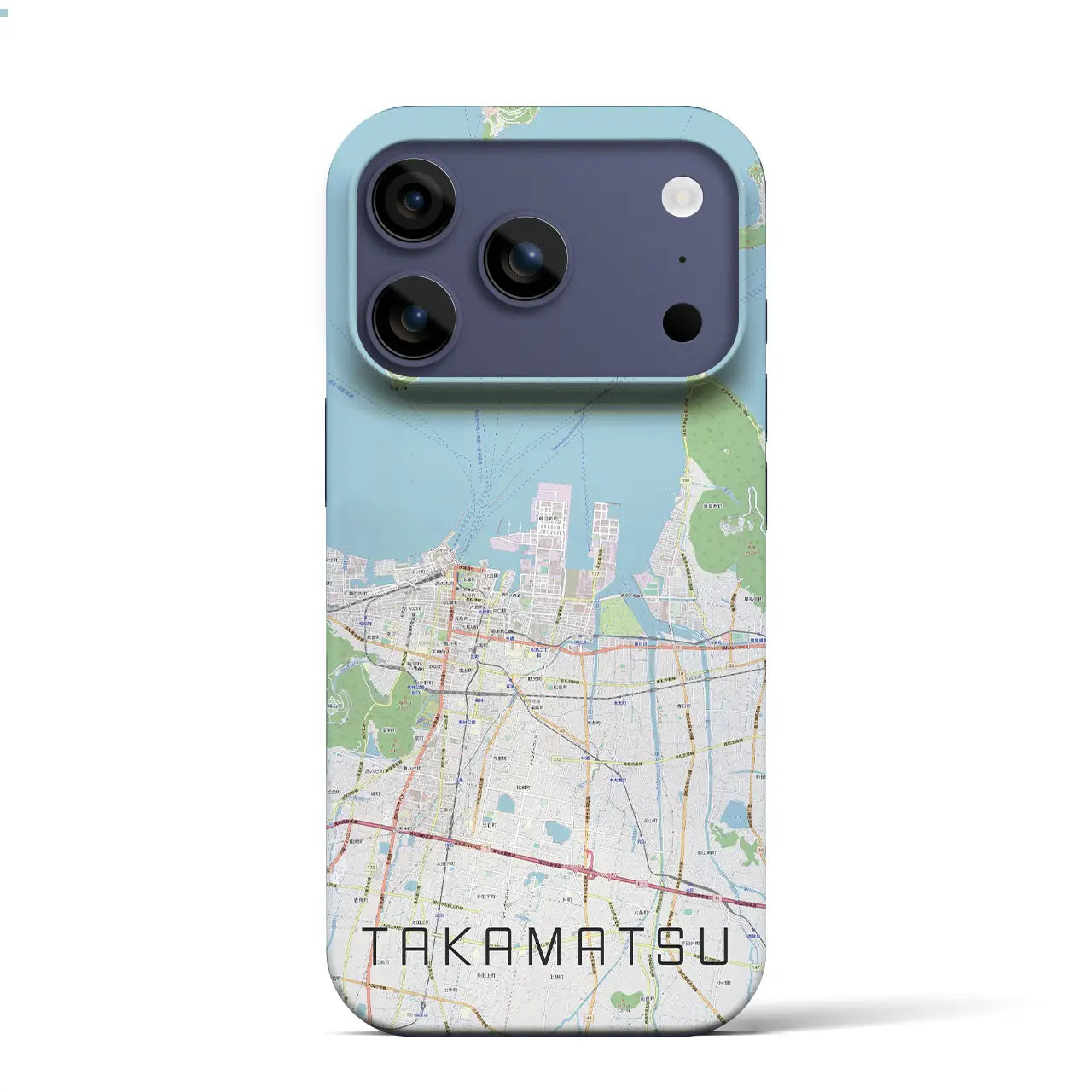 【高松（香川県）】地図柄iPhoneケース（バックカバータイプ）