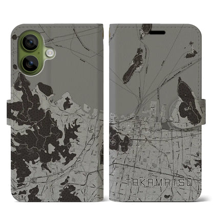 【高松（香川県）】地図柄iPhoneケース（手帳タイプ）