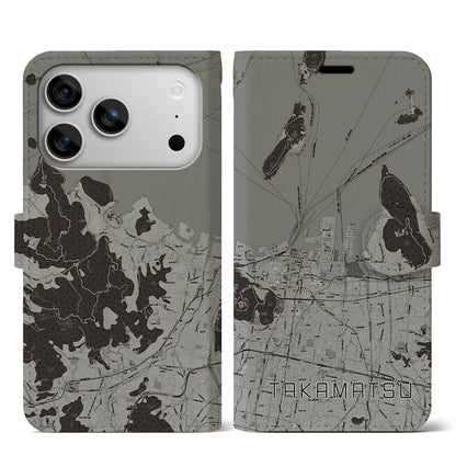 【高松（香川県）】地図柄iPhoneケース（手帳タイプ）