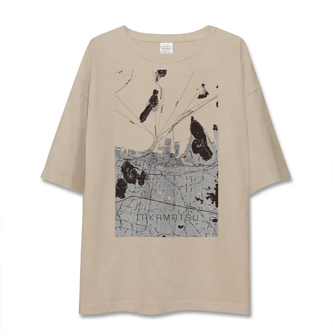 【高松（香川県）】地図柄ビッグシルエットTシャツ
