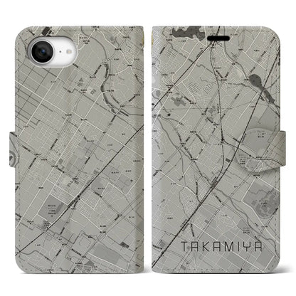 【高宮（滋賀県）】地図柄iPhoneケース（手帳タイプ）