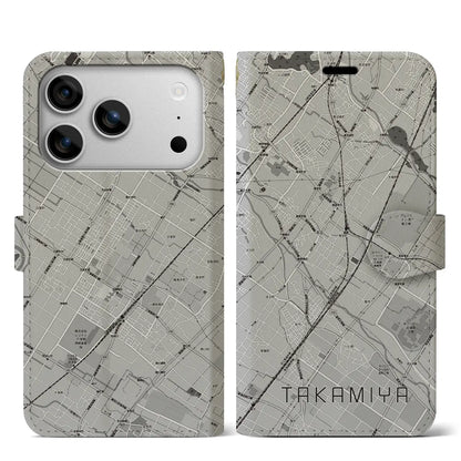 【高宮（滋賀県）】地図柄iPhoneケース（手帳タイプ）