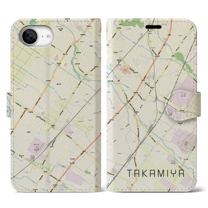 【高宮（滋賀県）】地図柄iPhoneケース（手帳タイプ）