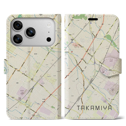 【高宮（滋賀県）】地図柄iPhoneケース（手帳タイプ）