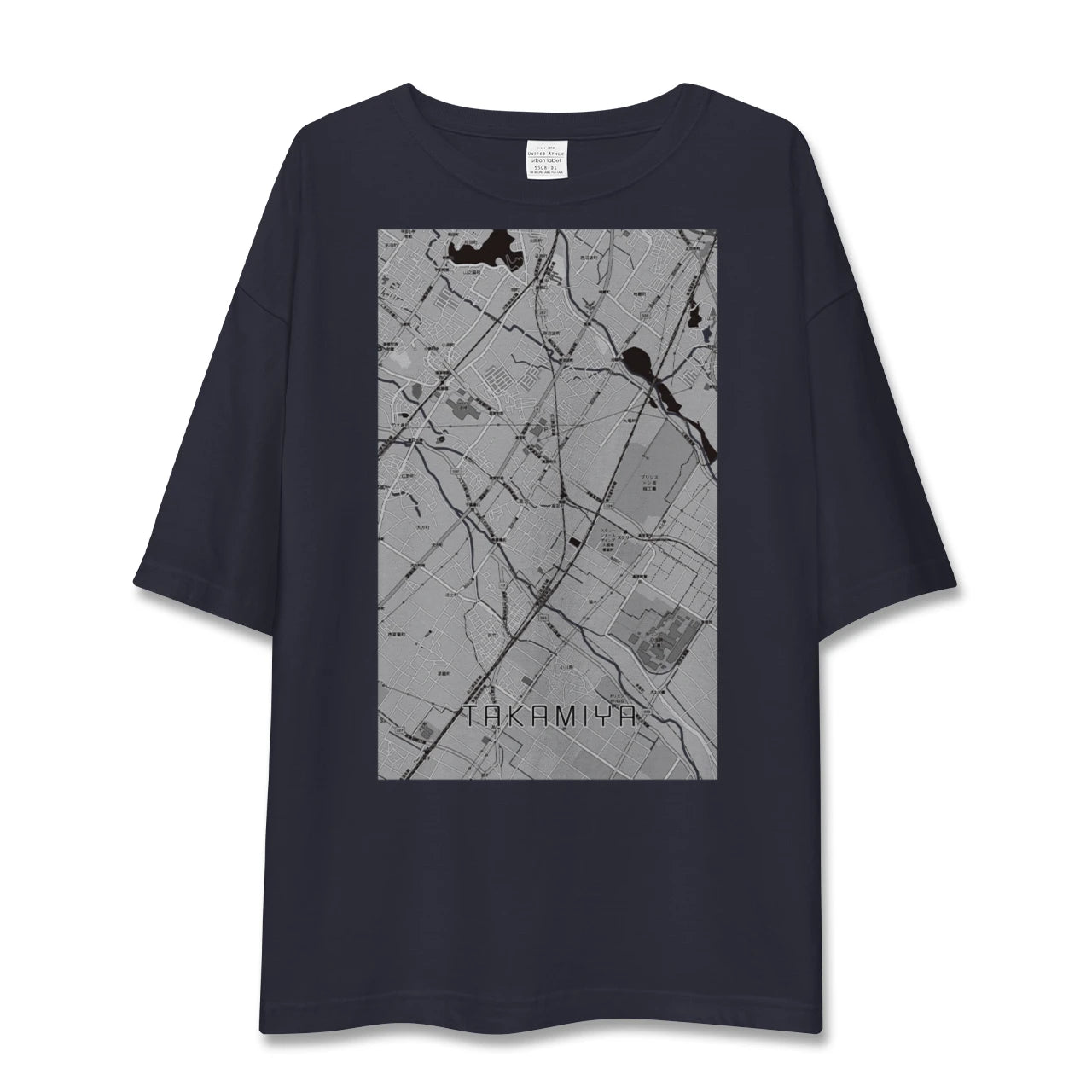 【高宮（滋賀県）】地図柄ビッグシルエットTシャツ