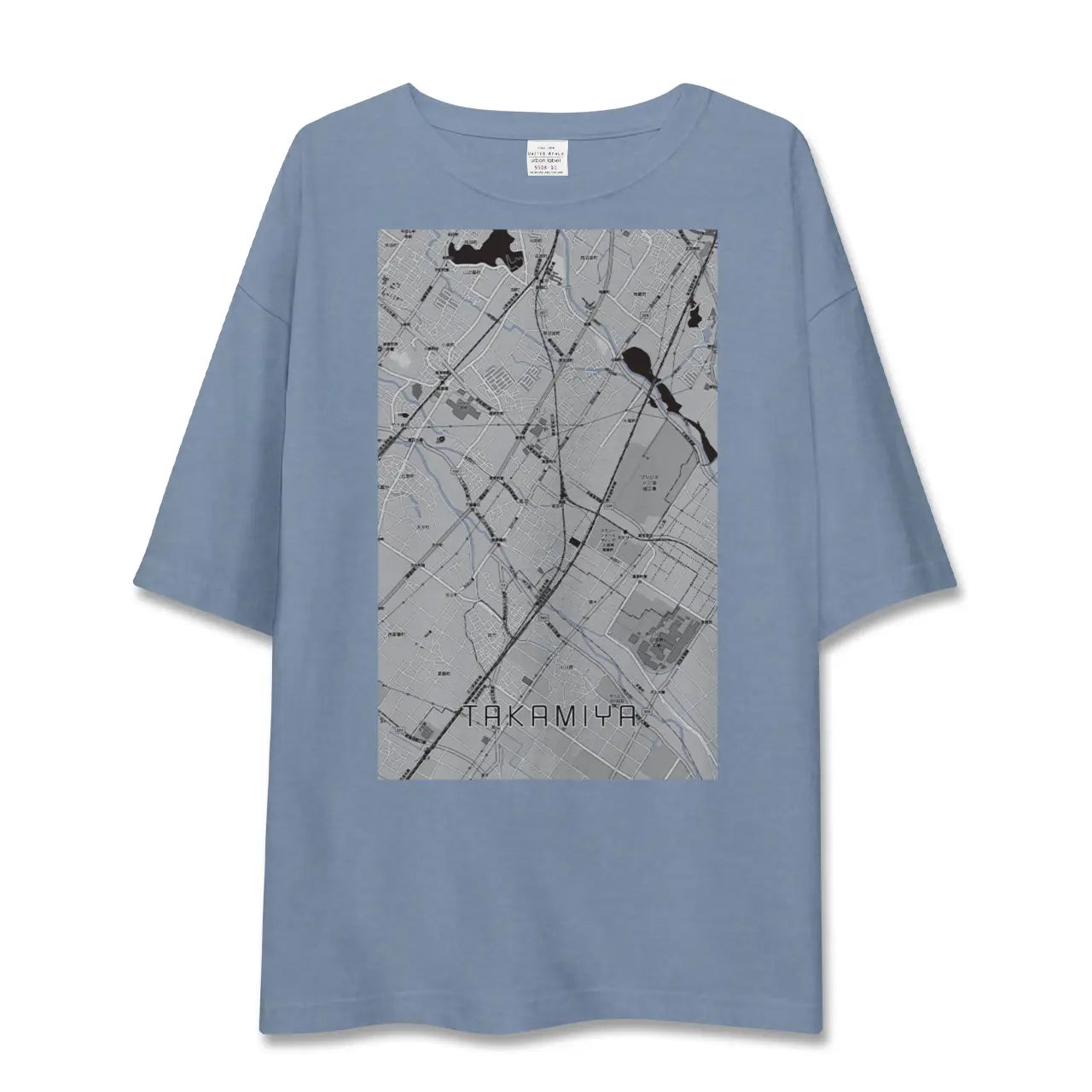 【高宮（滋賀県）】地図柄ビッグシルエットTシャツ