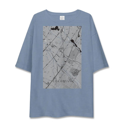 【高宮（滋賀県）】地図柄ビッグシルエットTシャツ