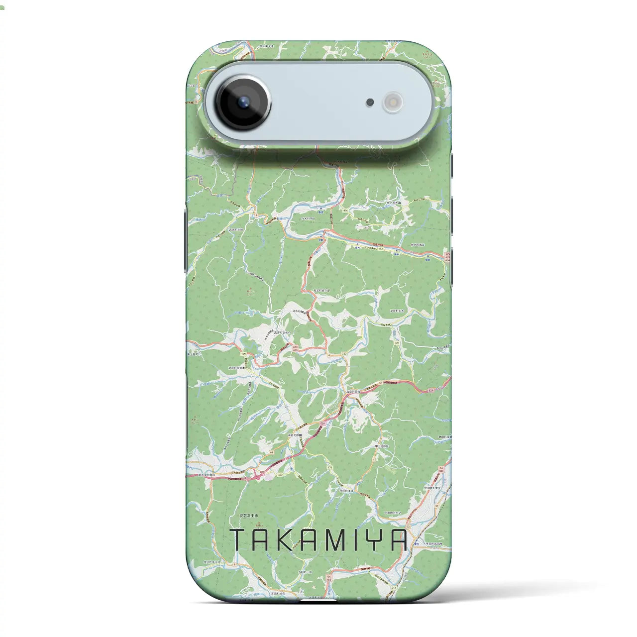 【高宮（広島県）】地図柄iPhoneケース（バックカバータイプ）