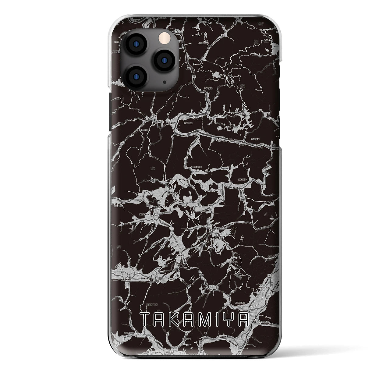 【高宮（広島県）】地図柄iPhoneケース（クリアタイプ）