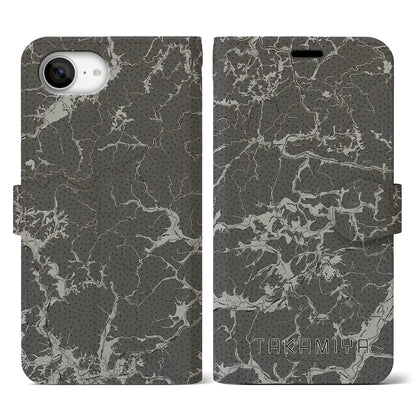 【高宮（広島県）】地図柄iPhoneケース（手帳タイプ）