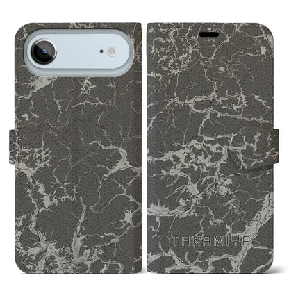 【高宮（広島県）】地図柄iPhoneケース（手帳タイプ）