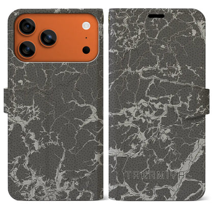 【高宮（広島県）】地図柄iPhoneケース（手帳タイプ）