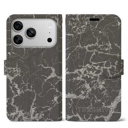 【高宮（広島県）】地図柄iPhoneケース（手帳タイプ）