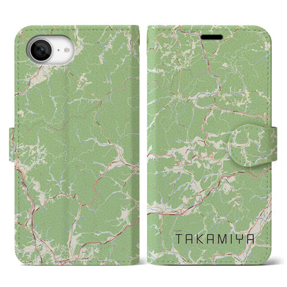 【高宮（広島県）】地図柄iPhoneケース（手帳タイプ）