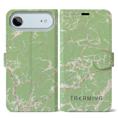 【高宮（広島県）】地図柄iPhoneケース（手帳タイプ）