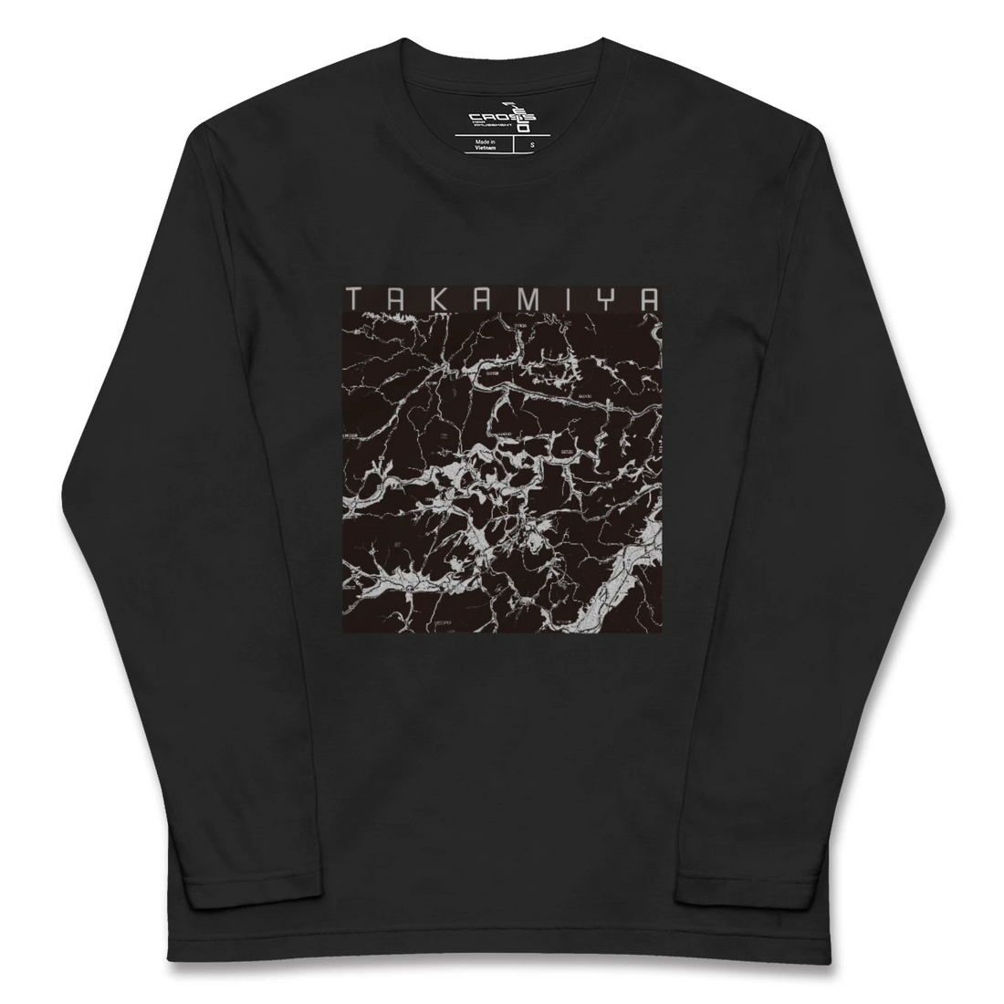 【高宮（広島県）】地図柄ロングスリーブTシャツ