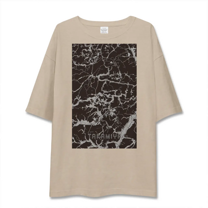 【高宮（広島県）】地図柄ビッグシルエットTシャツ
