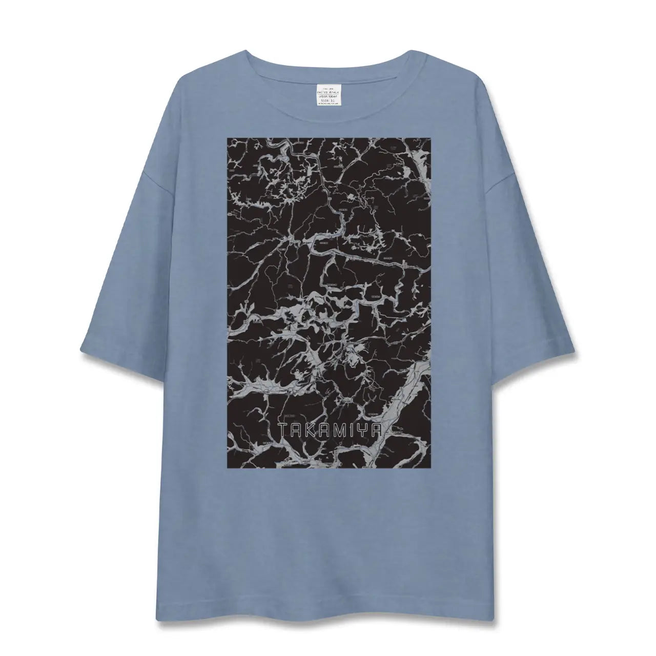 【高宮（広島県）】地図柄ビッグシルエットTシャツ