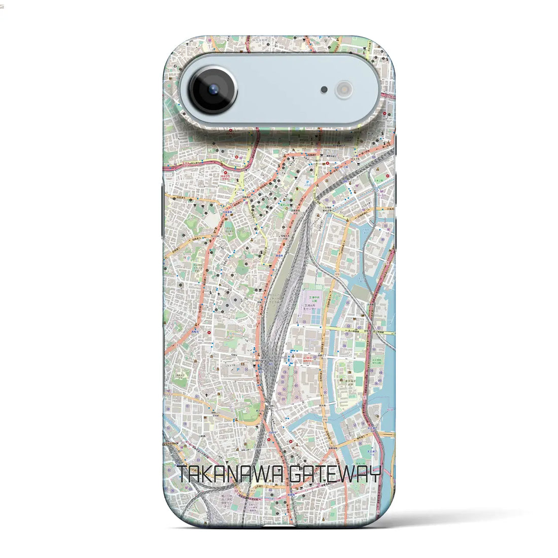 【高輪ゲートウェイ（東京都）】地図柄iPhoneケース（バックカバータイプ）ブラック・iPhone 17 Pro Max 用