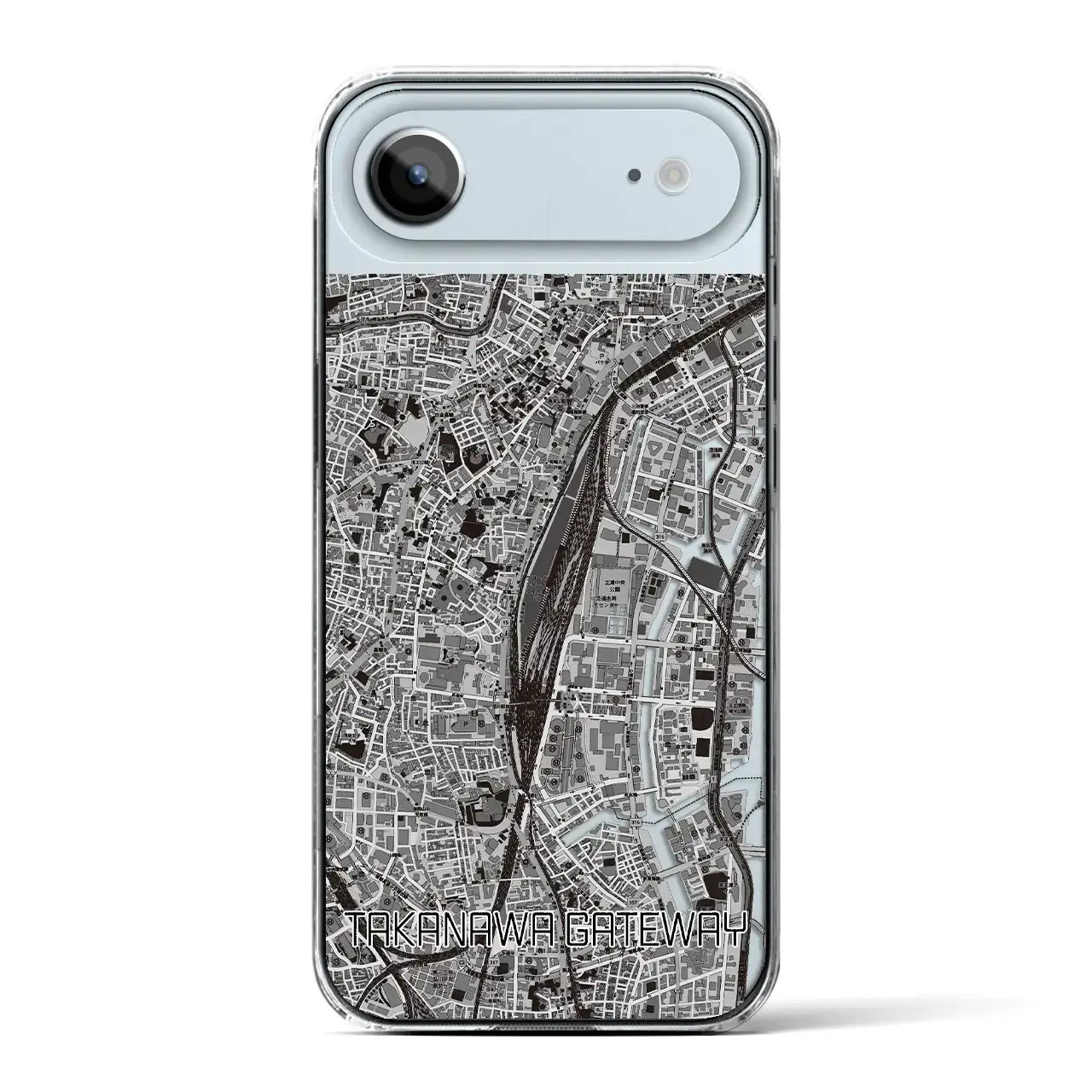 【高輪ゲートウェイ（東京都）】地図柄iPhoneケース（クリアタイプ）