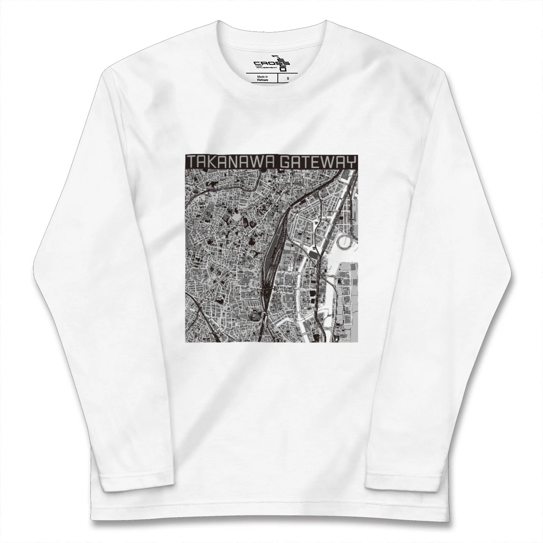 【高輪ゲートウェイ(東京都)】地図柄ロングスリーブTシャツ