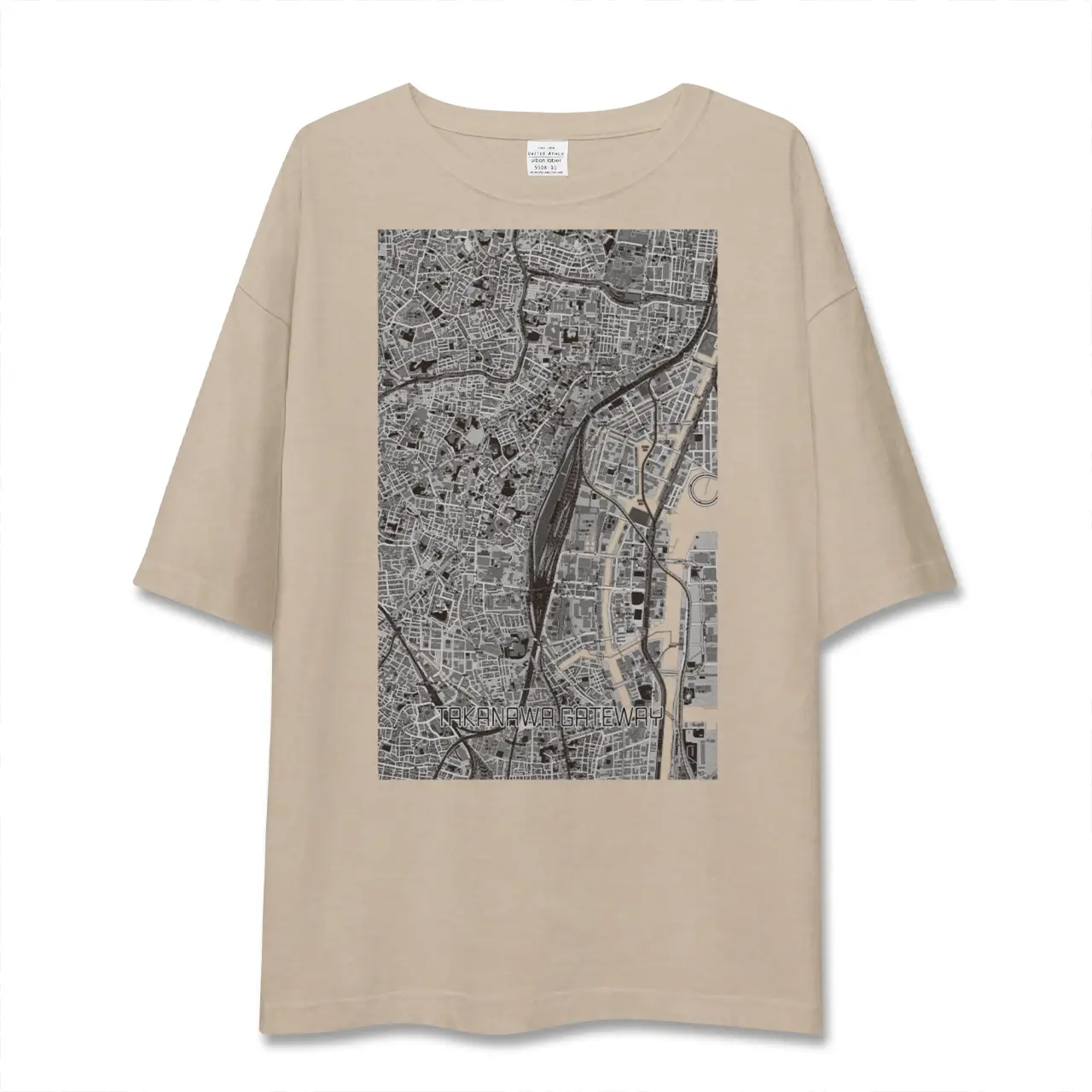 【高輪ゲートウェイ（東京都）】地図柄ビッグシルエットTシャツ