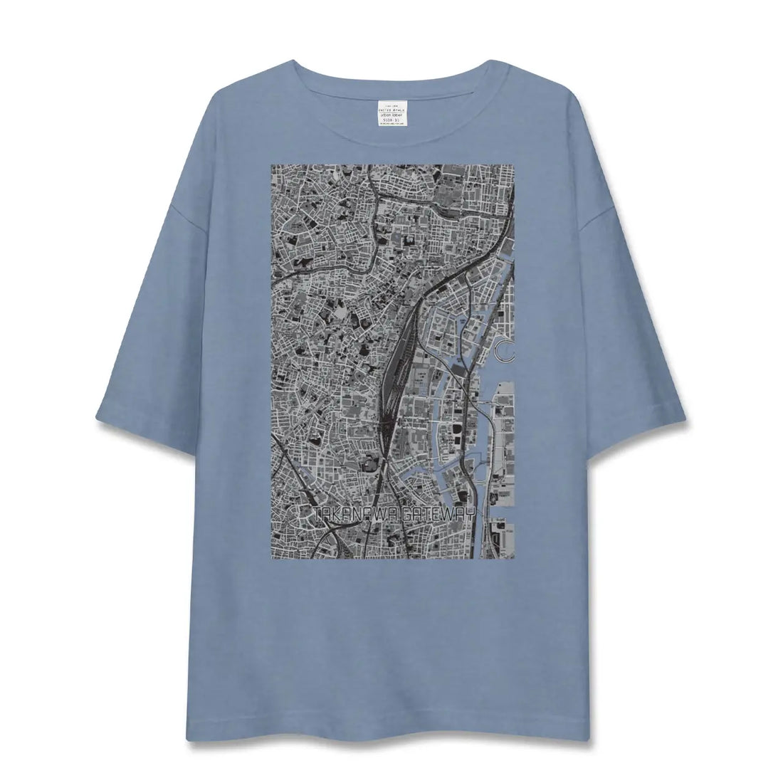 【高輪ゲートウェイ（東京都）】地図柄ビッグシルエットTシャツ