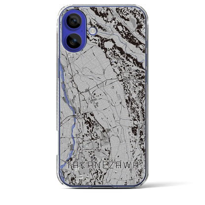 【高根沢（栃木県）】地図柄iPhoneケース（クリアタイプ）モノトーン・iPhone 16 Pro Max 用