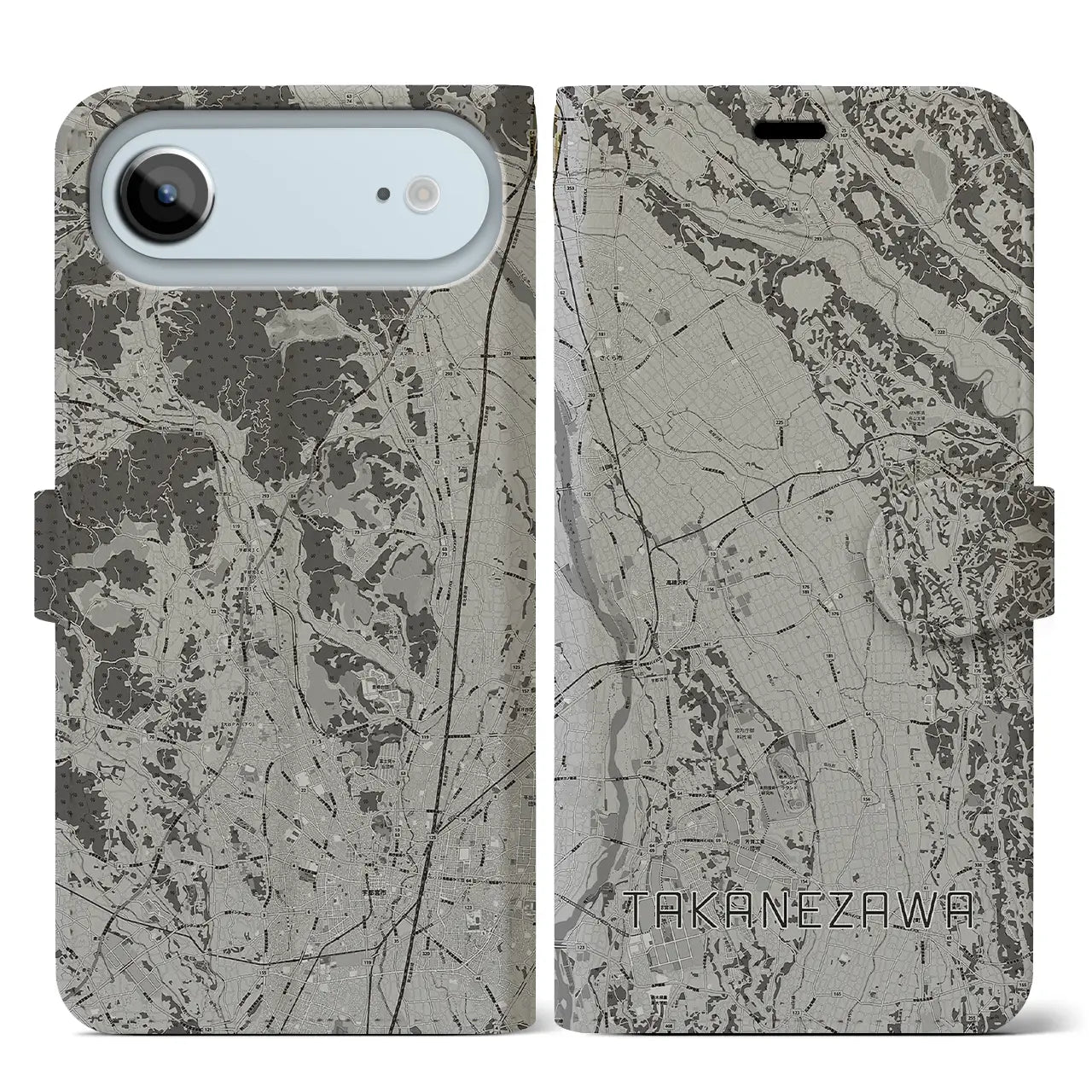 【高根沢（栃木県）】地図柄iPhoneケース（手帳タイプ）